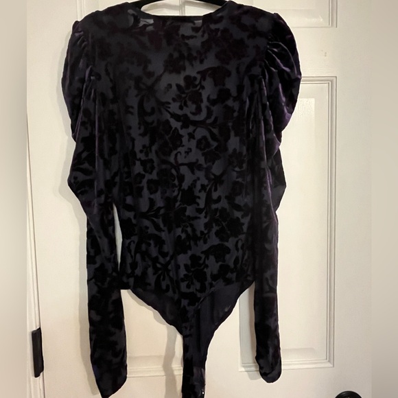 NWT FREE PEOPLE DARK PURPLE BODYSUIT - Picture 2 of 5